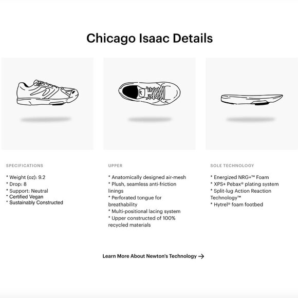 🆕 Newton Running Chicago Isaac Special Edition Lightweight Running Trainer Shoe - Picture 7 of 12